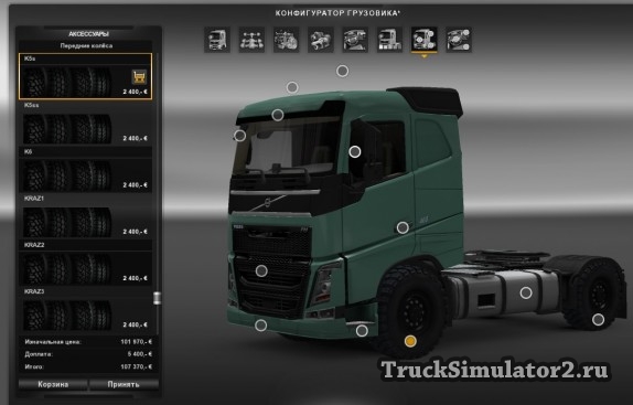 Пак внедорожных колес Euro Truck Simulator 2