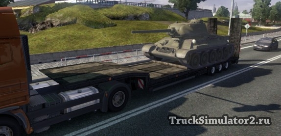 Прицеп с танком T34