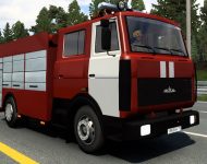 Пак русского трафика для ETS 2 - МАЗ Пожарный автомобиль