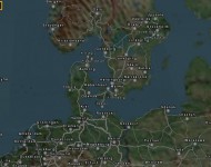 Цветная карта Скандинавии